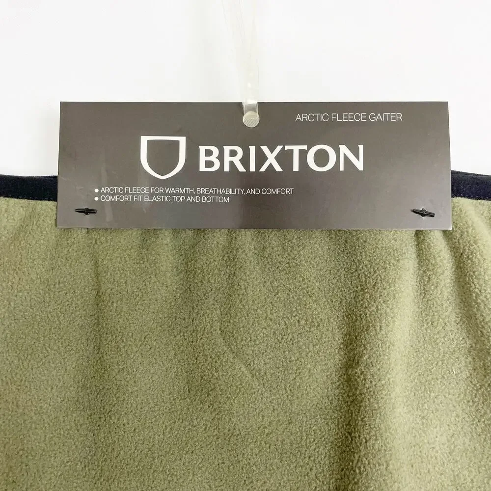 Brixton Artic Fleece Gaiter Unisex OS Olive Green Outerwear Scarf NWT $24